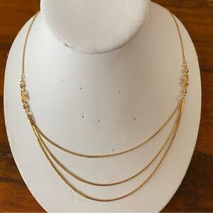 Artistry- Three-Tier Gold tone Layered Necklace